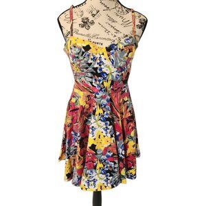 Y2K MINKPINK Women's Floral Sundress Size L Boho Summer Dress Spaghetti Straps